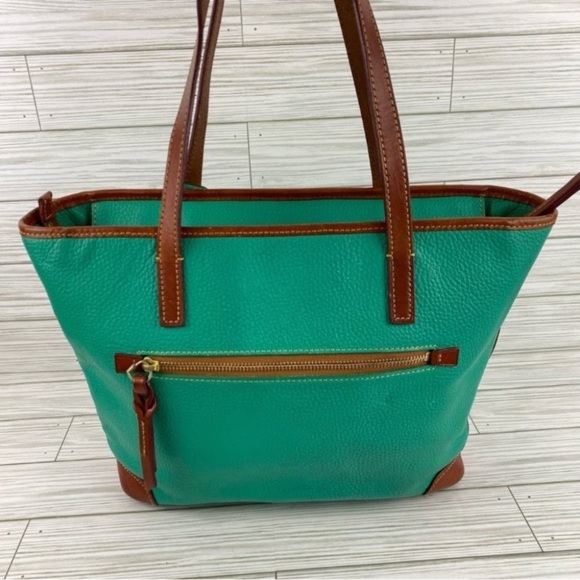 Dooney & Bourke Charleston Spearmint Pebble Shopper Tote Bag - Picture 2 of 13